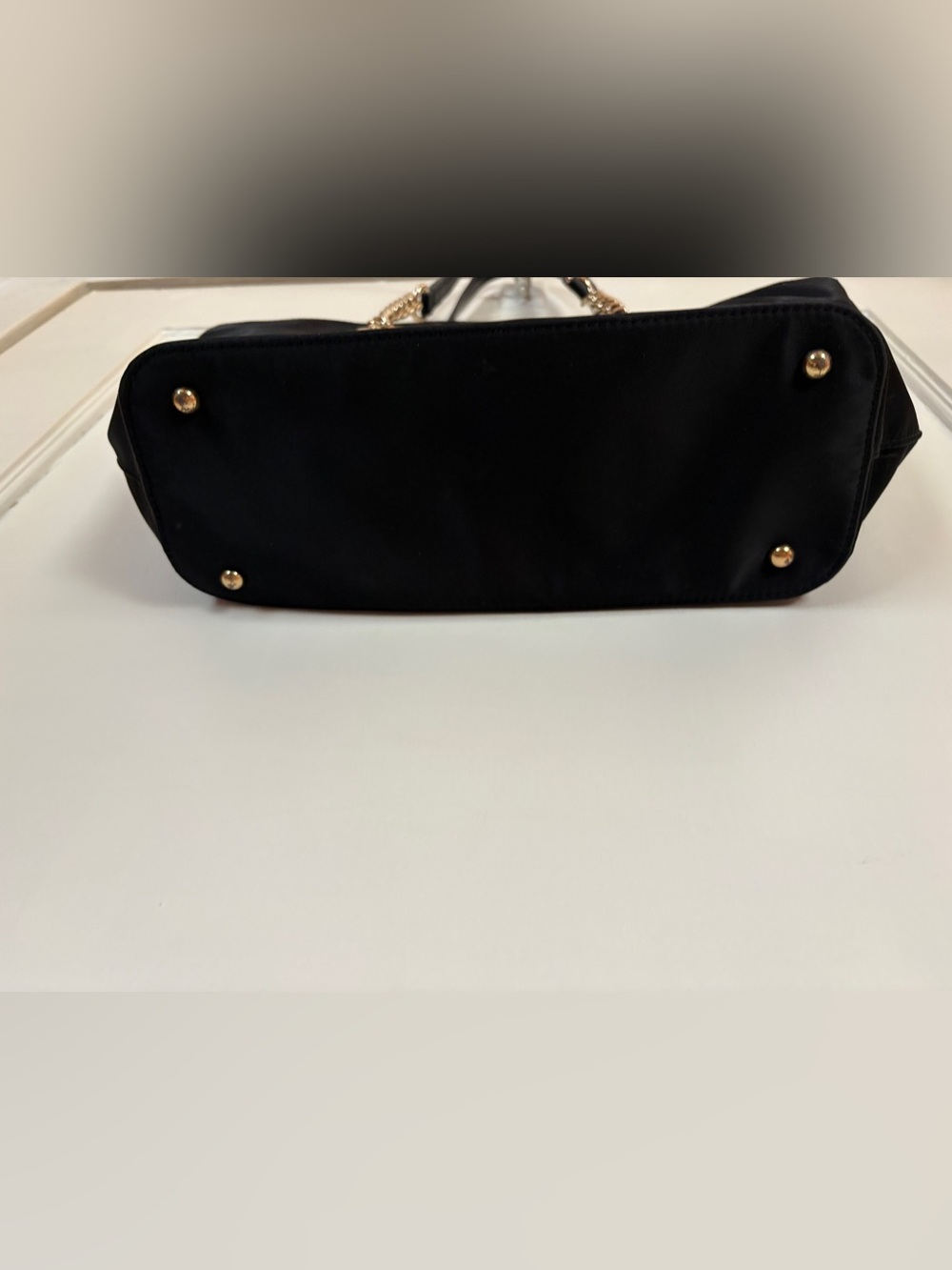 NEW Calvin Klein Black Chain-Handle Microfiber Tote Shoulder Bag / Purse - Picture 6 of 14